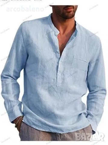 Мъжка ежедневна риза с дълъг ръкав, 6цвята - 023, снимка 4 - Ризи - 39799122