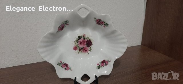 Порцеланова чиния за Ядки Букет от Рози. 22/20см. Код:2230, снимка 5 - Чинии - 38276635