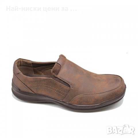 Мъжки кафеви обувки меки и удобни мод.16
