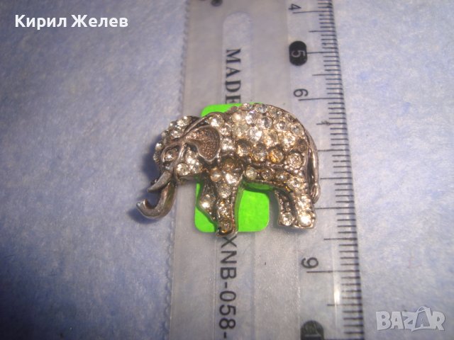 СТАРО СКЪПОЦЕННО СРЕБЪРНО СЛОНЧЕ СРЕБРО 925 ВИНТИДЖ ФИГУРАЛНА АРТ БРОШКА с КРИСТАЛЧЕТА 29159, снимка 3 - Други - 37312200