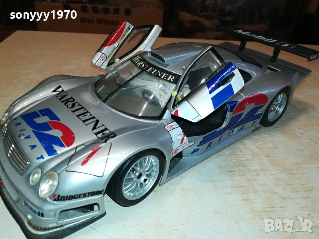 mercedes clk gtr le mans-1/18 METAL CAR 0111230910, снимка 3 - Колекции - 42803030