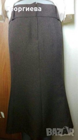 Стилна дамска пола в кафяво, с подплата🍀👗M(38)🍀👗арт.844, снимка 3 - Поли - 30438911