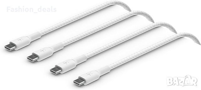 Нови Belkin 2 броя USB C бързо зарядно устройство 2 метра кабели 