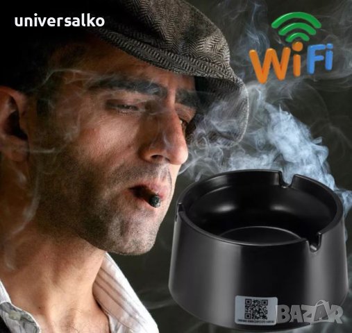 Скрита камера в пепелник, шпионска WIFI камера с FullHD, видеонаблюдение, снимка 5 - IP камери - 42267383