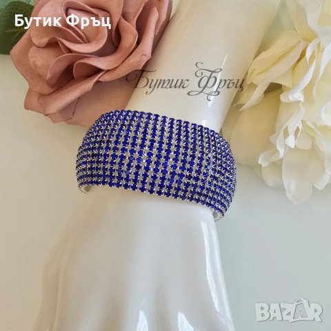 Гривна сини кристали , снимка 2 - Гривни - 40304726