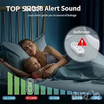 eMylo WiFi детектор за течове на вода, 120 dB сензор за вода за WiFi течове с алармено известие, снимка 3 - Друга електроника - 48738910