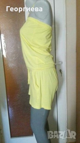 Жълт гащеризон, с джобове🍀🌹S,M(36-38)🍀🌹арт.489, снимка 3 - Гащеризони - 29817596