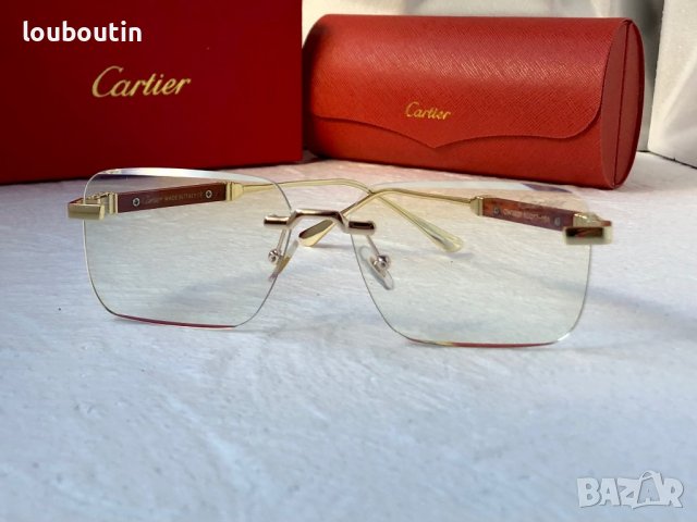 Cartier мъжки слънчеви очила с дървени дръжки диоптрични рамки, снимка 3 - Слънчеви и диоптрични очила - 42830104