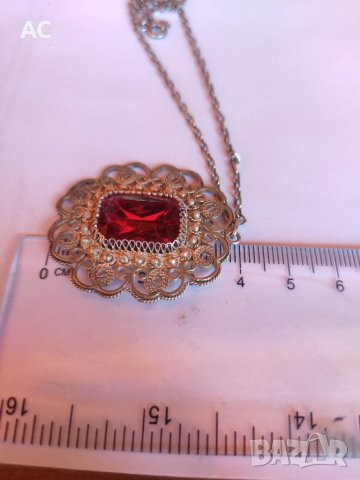 Сребърно колие, снимка 4 - Колиета, медальони, синджири - 38491924