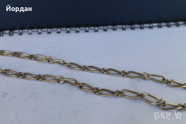 Сребърен синджир с позлата, снимка 10 - Колиета, медальони, синджири - 38990409