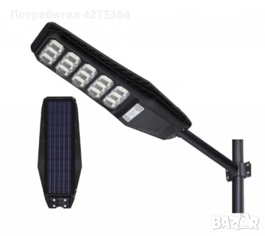 Соларна лампа с дистанционно управление – 100W/200W/300W, студено бяла светлина 6400K , снимка 3 - Соларни лампи - 50643740