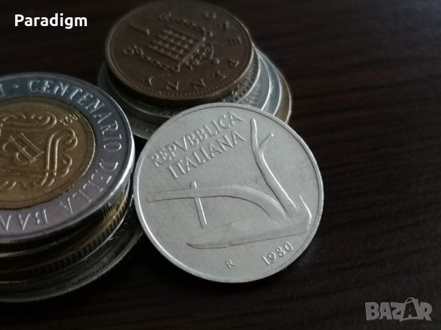 Монета - Италия - 10 лири | 1980г., снимка 2 - Нумизматика и бонистика - 35107276