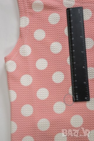 Розова рокля на бели точки марка Cocoviu XS и M, снимка 6 - Рокли - 39680234