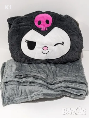 Голяма плюшена Възглавница Стич/Куроми с одеяло 120см Stitch Kuromi, снимка 2 - Плюшени играчки - 52590767