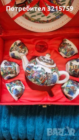 Нов мини порцеланов сервиз, оригинална кутия, снимка 3 - Антикварни и старинни предмети - 49423750