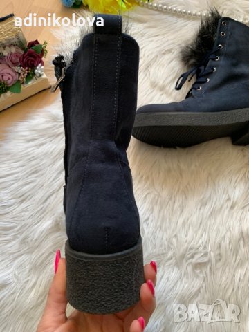 Нови боти/кубинки с пух, снимка 6 - Дамски боти - 38501777