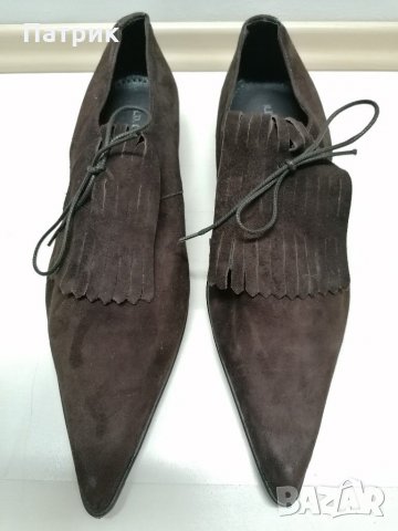 Елегантни Италиански обувки от велур Остри обувки, снимка 10 - Други - 10600239
