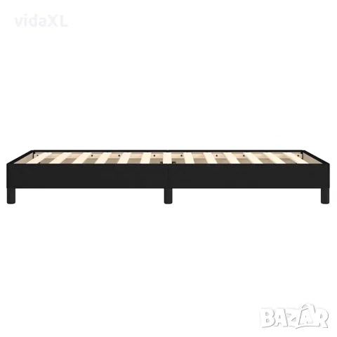 vidaXL Рамка за легло без матрак, Черно, 90x190 см, плат, снимка 6 - Спални и легла - 56147233