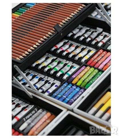 Комплект за рисуване и оцветяване в метален куфар Еднорог /145 части/., снимка 9 - Други игри - 42902376