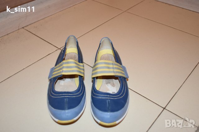 Clarks сини кожени обувки №31, UK 12 F, снимка 2 - Детски обувки - 34453410