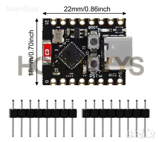 Развойна платка ESP32-C3 Super Mini