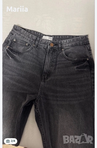 Джинси Мом Fit в стилен графитов цвят , снимка 2 - Дънки - 52898797