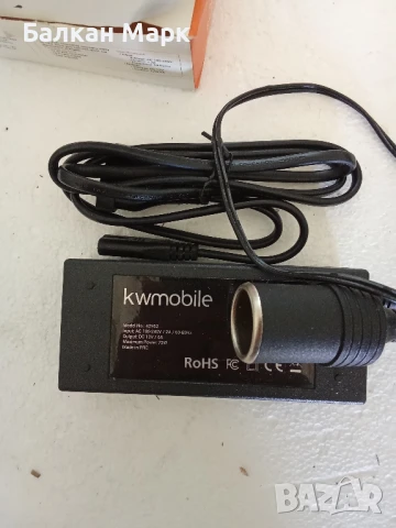 Адаптер/преобразувател kwmobile 240V AC към 12V DC - 72W (6A) с куплунг за автомобилна запалка, снимка 3 - Аксесоари и консумативи - 50874815