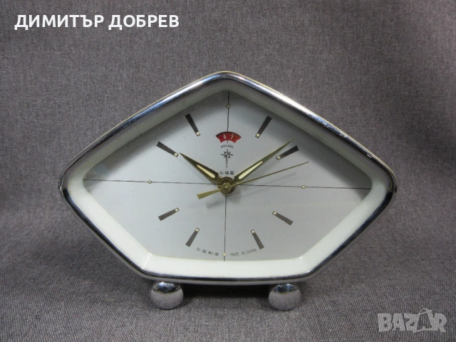 СТАР РЕТРО СОЦ НАСТОЛЕН МЕХАНИЧЕН ЧАСОВНИК БУДИЛНИК POLARIS CHINA