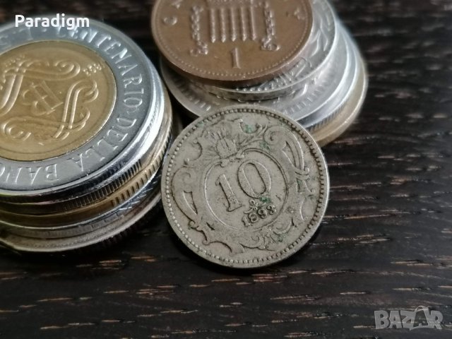 Монета - Австро-Унгария - 10 хелера | 1893г.