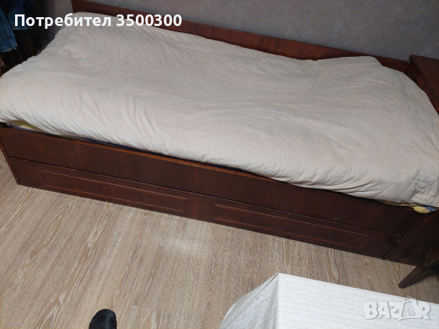Единично легло с пружина , снимка 3 - Спални и легла - 44699442