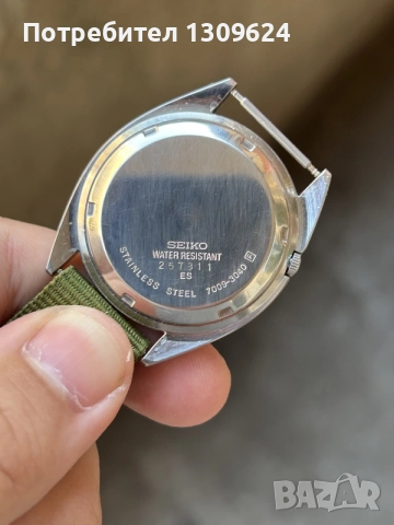 Seiko 5 автоматичен часовник с механизъм 7009А, снимка 2 - Мъжки - 55721825