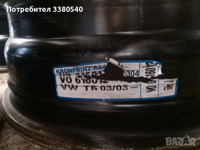 Железни джанти 16 цола за Мерцедес Спринтер и VW Т5, снимка 2 - Гуми и джанти - 52262840