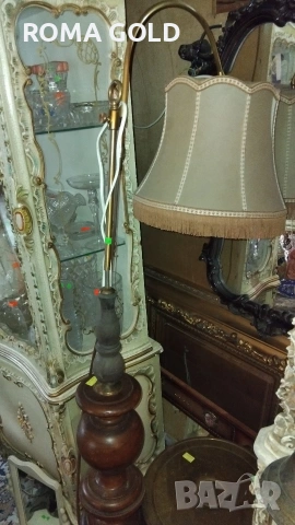 месингови лампи с текстилни абажури, снимка 5 - Настолни лампи - 54267481