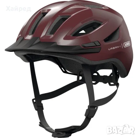 Нова каска ABUS Urban-I 4.0 – Chestnut Red | За велосипед и тротинетка, снимка 2 - Велосипеди - 55931073