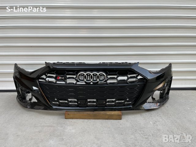 Предна броня с решетка ЧЕРНА S-line Audi S4 B9.5 Facelift Ауди С4 Б9.5