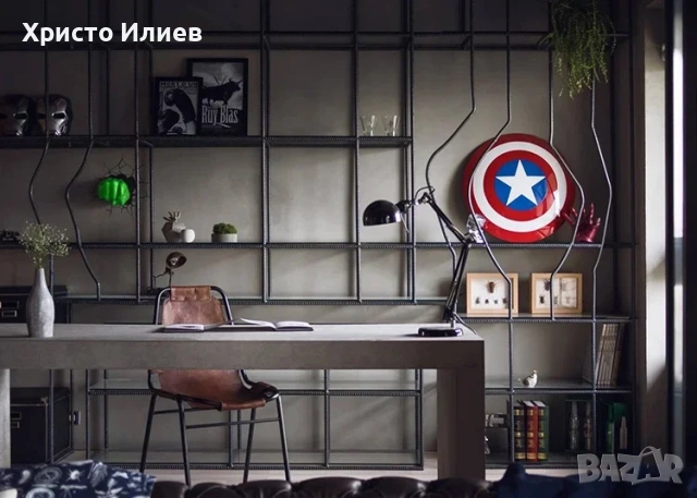 Щит на Капитан Америка Captain America 60см реалистичен модел метален, снимка 11 - Други - 53221959