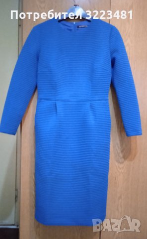 Синя дамска рокля, размер М , снимка 1 - Рокли - 35391542