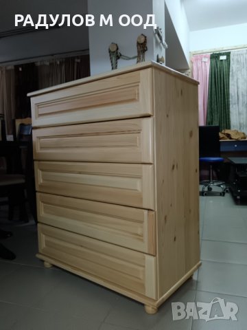 Скрин масив чам 80*100 см 4+2 чекмеджета / 30533, снимка 4 - Скринове - 44289869