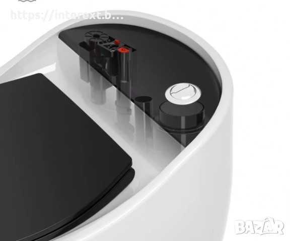 Дизайнерски яйцевиден моноблок – Сив мат с оранжев капак, снимка 5 - Други - 54073484