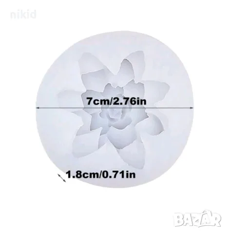 3d Лотос лотус цвете с много листа силиконое молд форма фондан смола шоколад декор украса, снимка 3 - Форми - 50242239