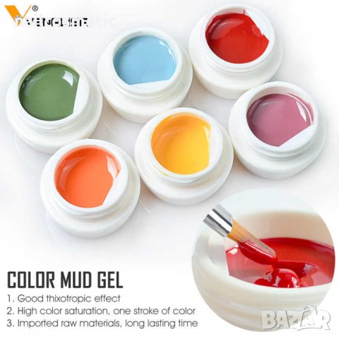 НОВО! VENALISA Mud Gel UV LED гел бои за рисуване, снимка 4 - Продукти за маникюр - 31744254