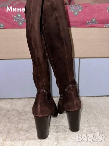 Велурени ботуши номер 40, снимка 2 - Дамски ботуши - 38171306