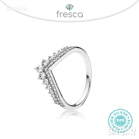 Ново! Пръстен по модел тип Пандора Принцесата Желае Pandora с печат S 925 Princess Wish 