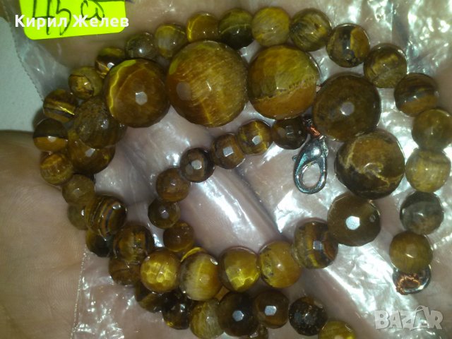 ПРЕКРАСЕН ФАСЕТИРАН КАМЪК ТИГРОВО ОКО АРТ - КОЛИЕ 9902, снимка 6 - Колиета, медальони, синджири - 29555956