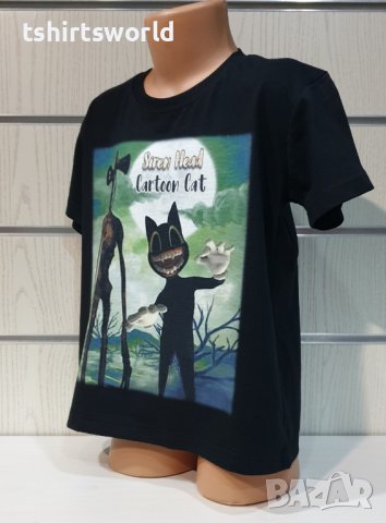 Нова детска тениска с дигитален печат SIREN HEAD CARTOON CAT , снимка 8 - Детски тениски и потници - 37280545