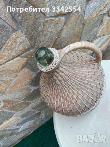 ДАМАДЖАНА СТЪКЛО ОПЛЕТКА ЗА РАКИЯ-15 ЛИТРА ОТ СОЦА, снимка 4 - Други ценни предмети - 50458324