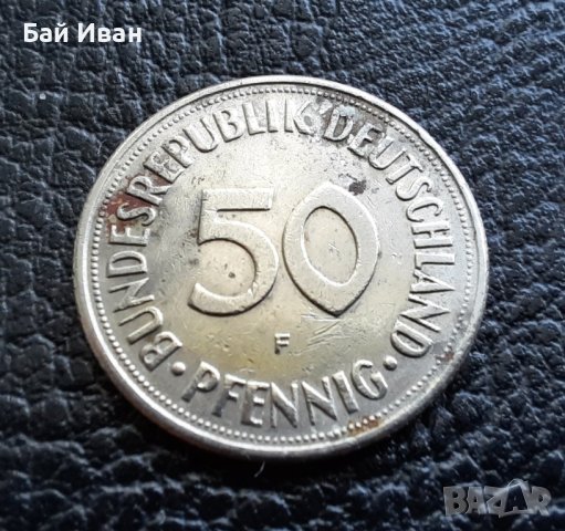 Стара монета 50 пфенига 1969 г. буква  F - Германия  - топ цена !, снимка 9 - Нумизматика и бонистика - 42402355