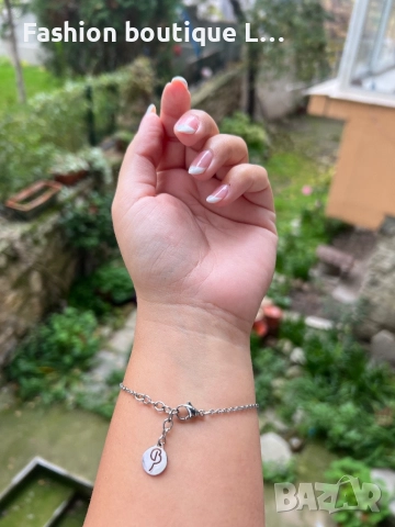 Сребриста гривна с кръгче с блестящи камъчета ❤️, снимка 4 - Гривни - 52412464