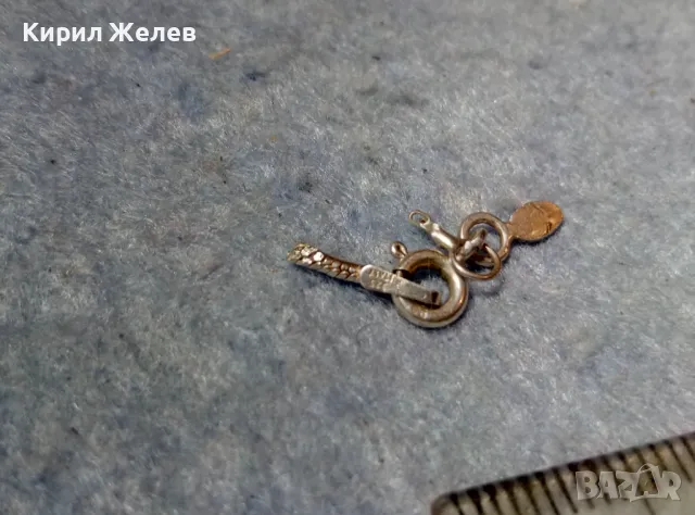 СТАРА СРЕБЪРНА ЗАКОПЧАЛКА За КОЛИЕ ВЕРИЖКА ГРИВНА СРЕБРО 925 ITALY КАРАБИНКА За СИНДЖИР 49909, снимка 2 - Други - 49147333