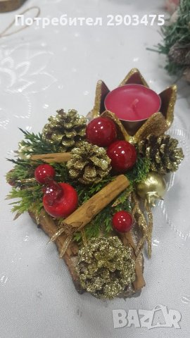 Свещник в топло злато, снимка 3 - Декорация за дома - 31080254